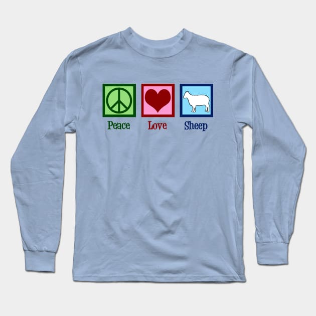 Peace Love Sheep Long Sleeve T-Shirt by epiclovedesigns